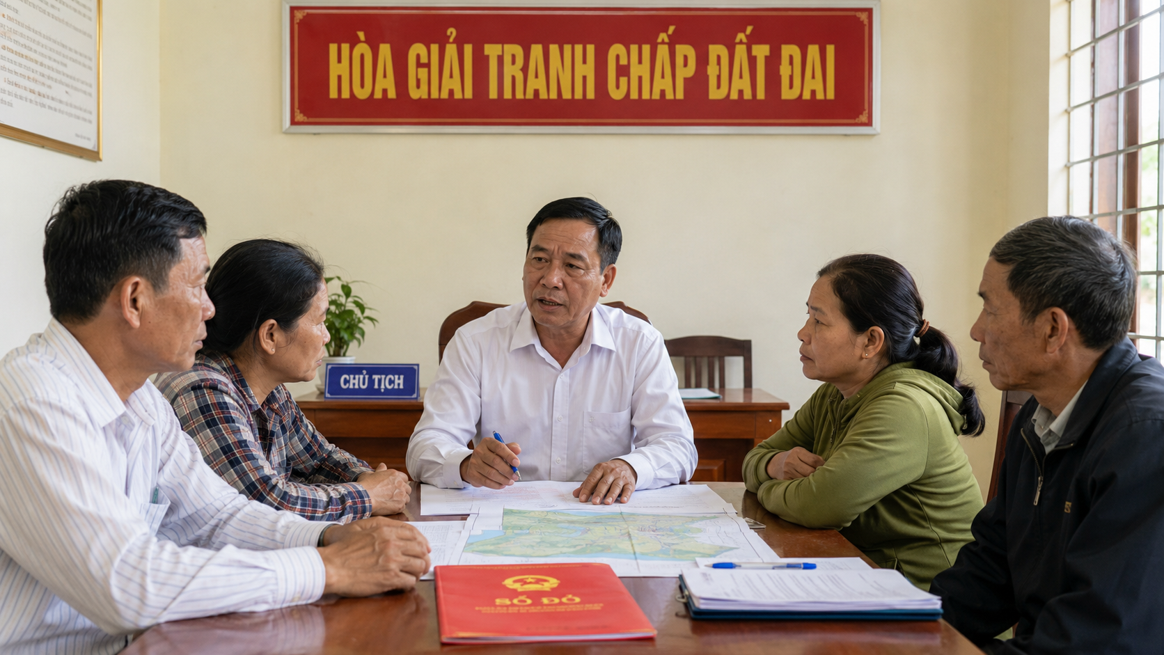 Hòa giải tranh chấp đất đai tại Ủy ban nhân dân xã