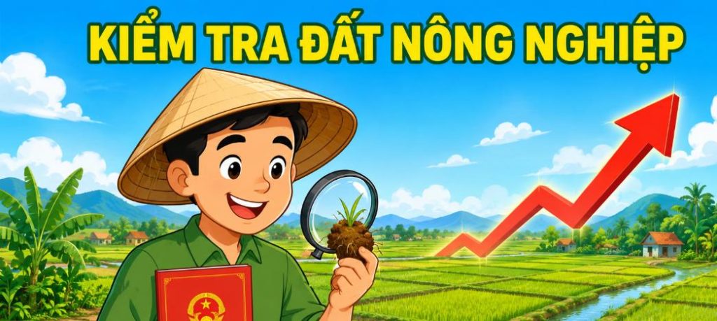 Kiểm tra đất nông nghiệp - minh họa hoạt hình đầu tư đất nông nghiệp hiệu quả