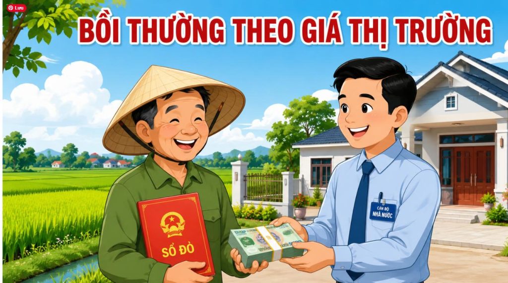 Luật đất đai 2024 quy định bồi thường theo giá thị trường cho người dân bị thu hồi đất