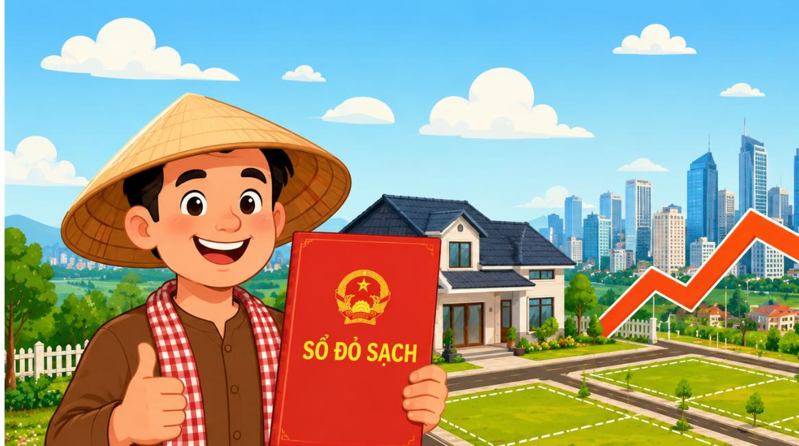 Sổ đỏ sạch theo Luật Đất đai 2024 giúp tài sản tăng giá trị