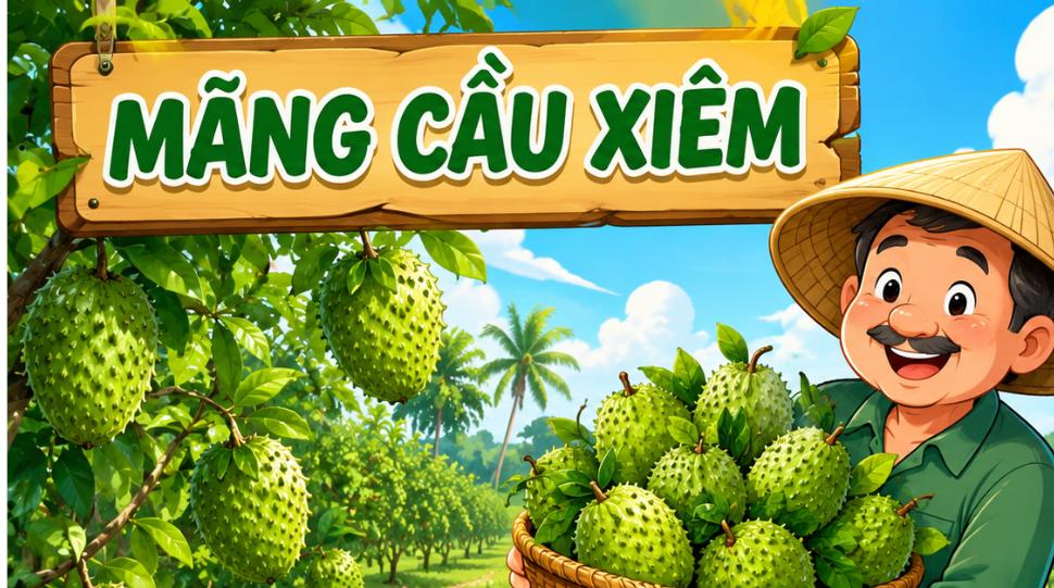 Mô hình trồng mãng cầu xiêm trên đất nông nghiệp giúp bà con làm giàu đổi đời