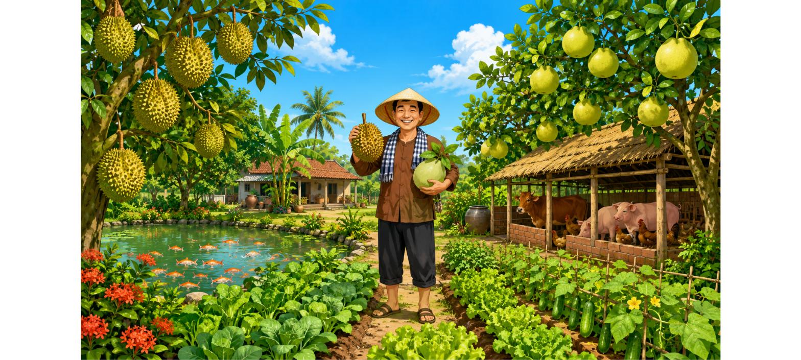 Mô hình VAC trên đất nông nghiệp giúp làm giàu bền vững