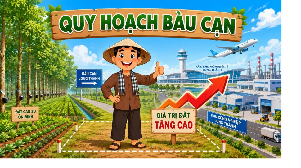 Quy hoạch đất nông nghiệp Bàu Cạn Long Thành minh họa hoạt hình