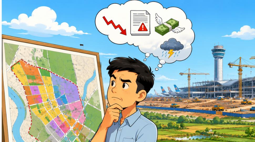Sai phạm sân bay Long Thành – nhà đầu tư bất động sản cân nhắc rủi ro quy hoạch vùng ven