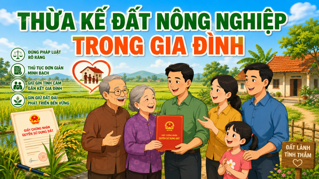 Minh họa thừa kế đất nông nghiệp trong gia đình đúng pháp luật