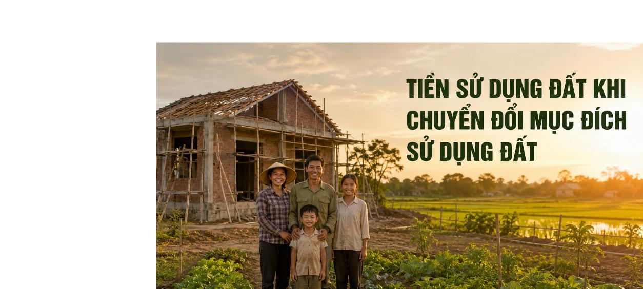 Chuyển đổi mục đích sử dụng đất và tiền sử dụng đất theo Luật Đất đai 2024