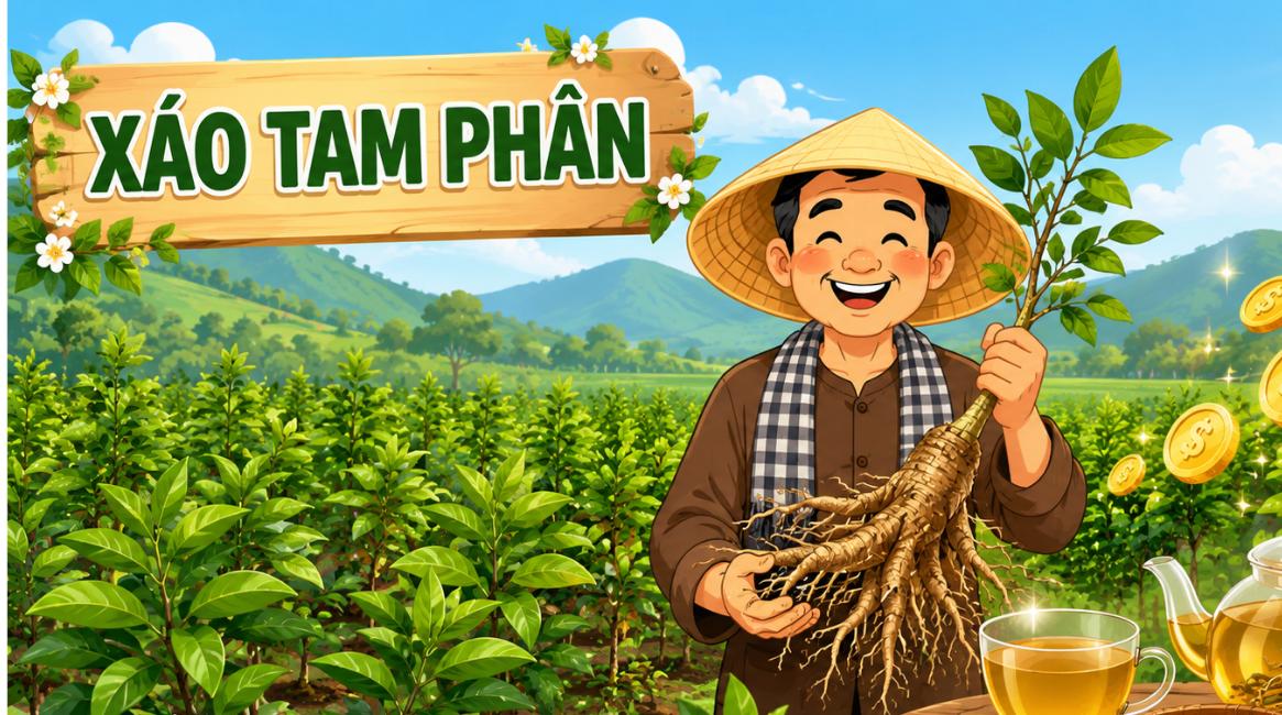 Mô hình trồng xáo tam phân cho thu nhập tiền tỷ - minh họa hoạt hình