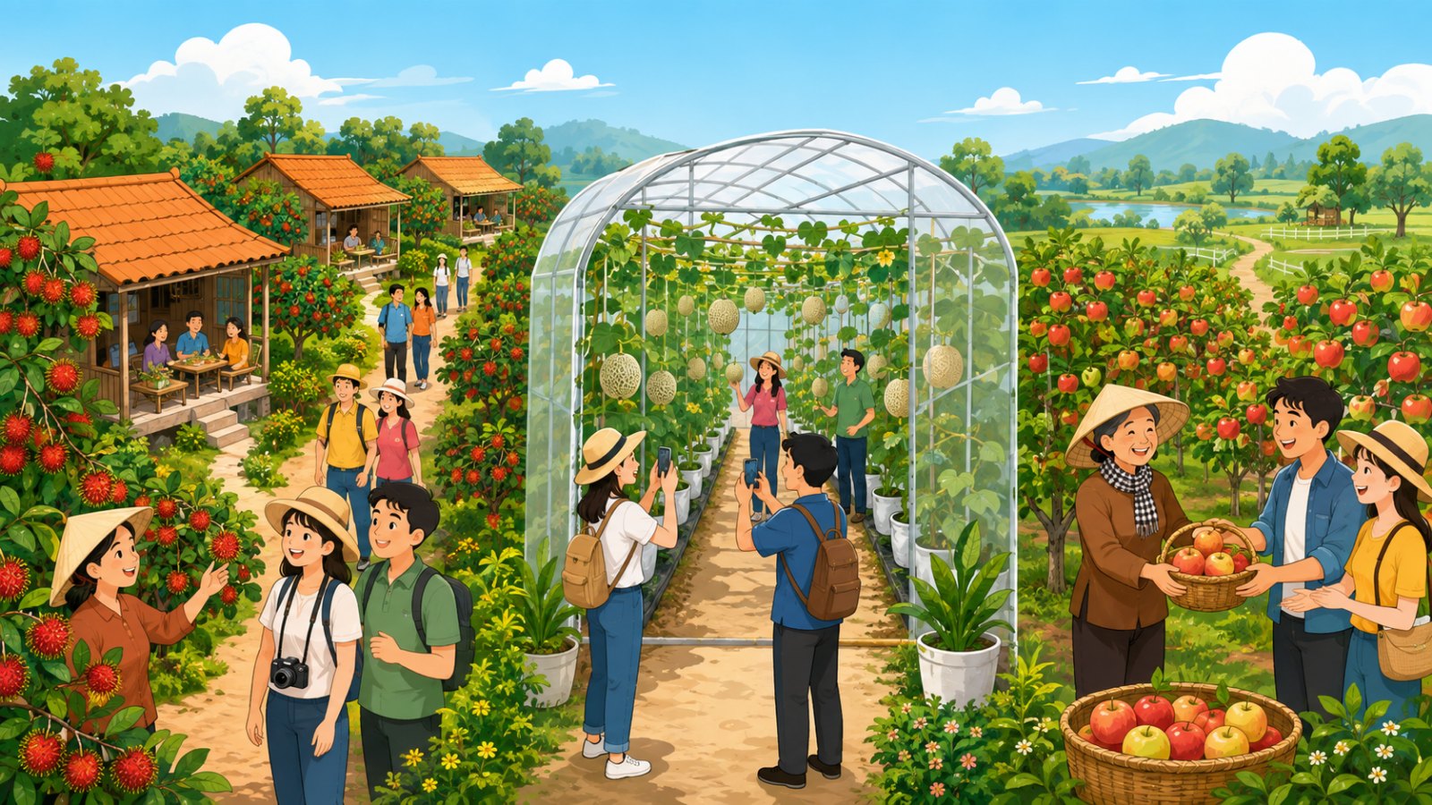 Minh họa ba cách làm du lịch sinh thái vườn ở Đồng Nai