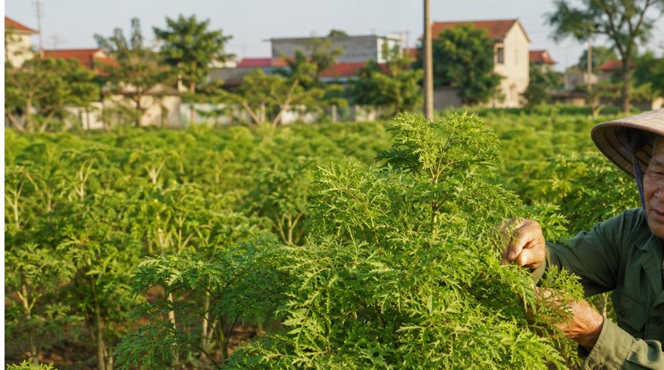 Vườn cây đinh lăng xanh tốt tại Hải Dương - đinh lăng làm giàu