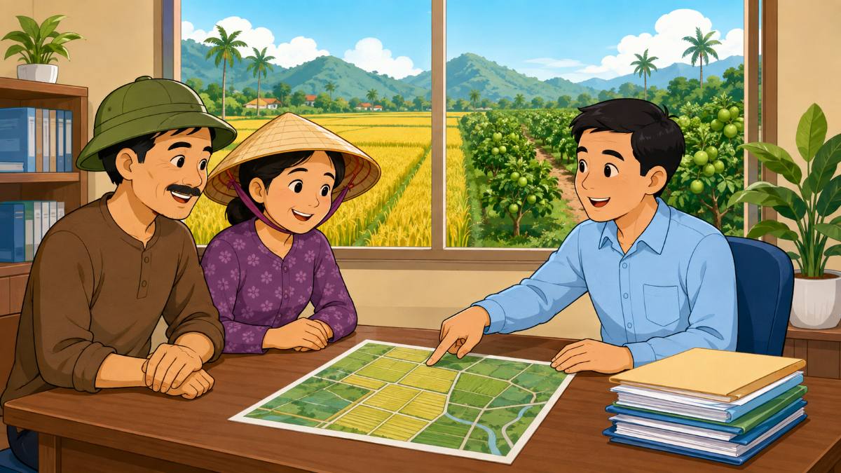 Minh họa chuyển đổi cơ cấu cây trồng trên đất lúa Khánh Hòa 2026