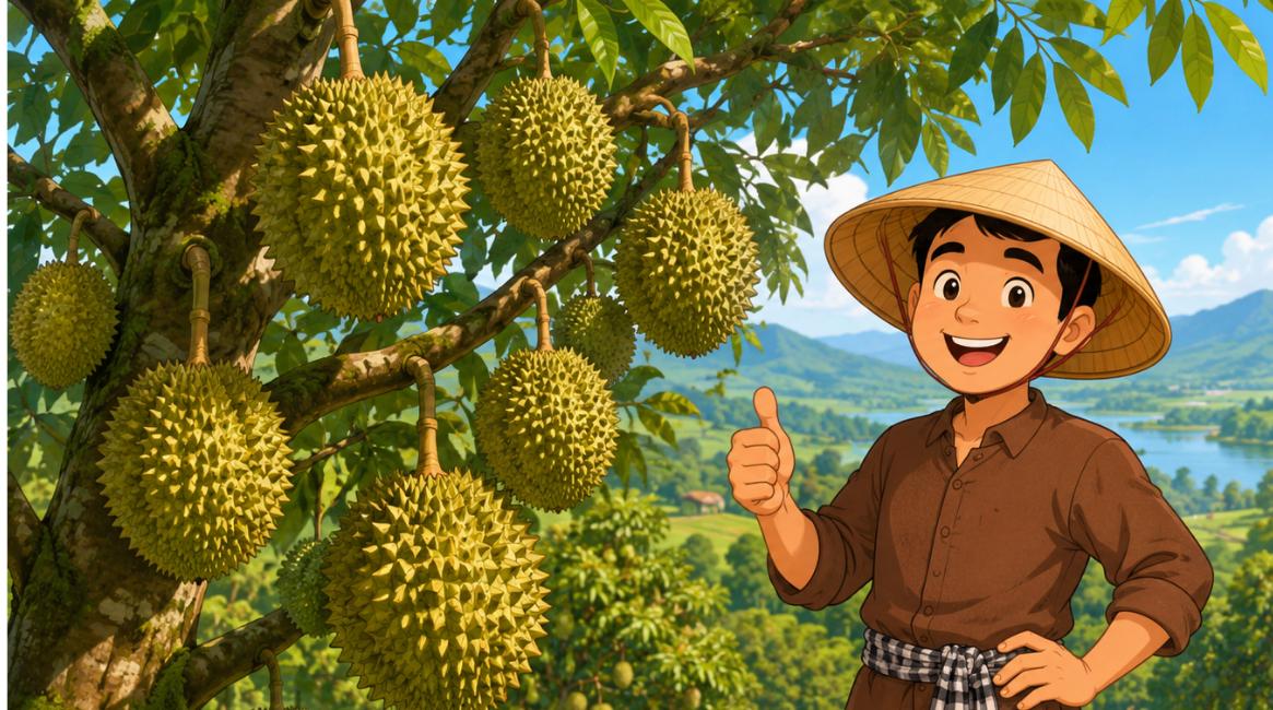 Minh họa đất trồng cây lâu năm và cây sầu riêng ở vùng quê Đồng Nai