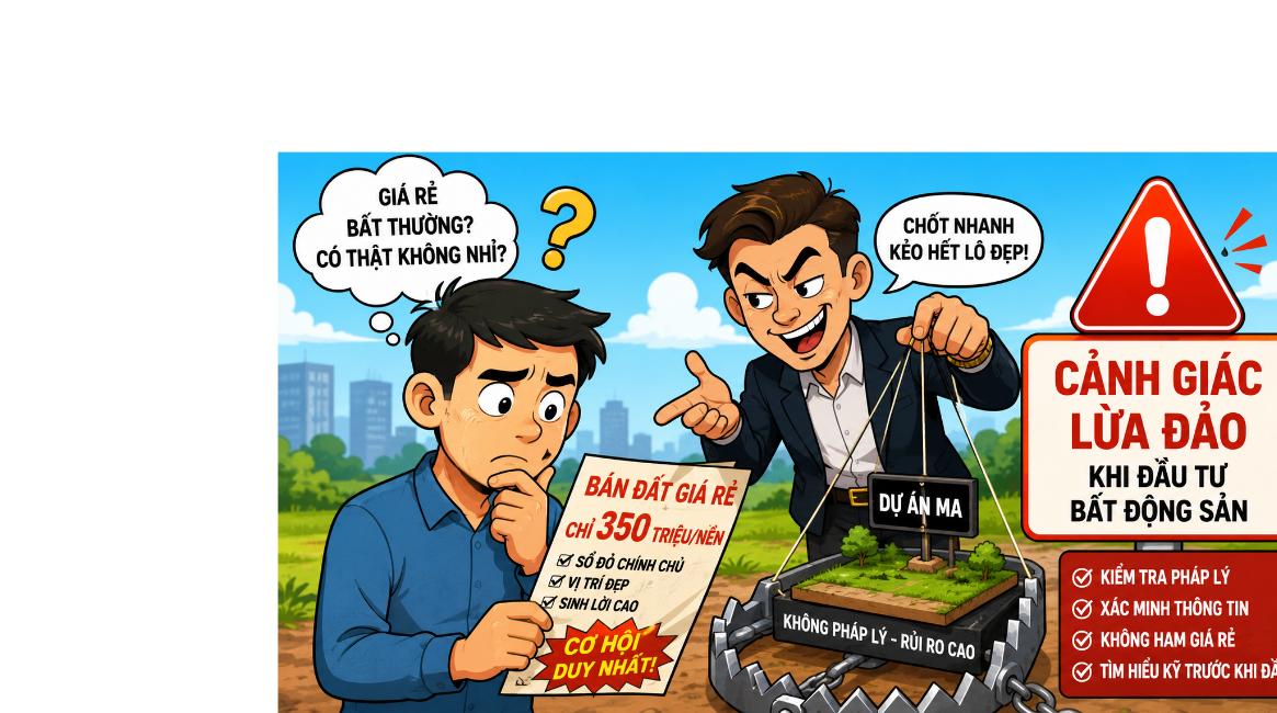 Cảnh giác lừa đảo khi đầu tư bất động sản với chiêu bán đất giá rẻ bất thường