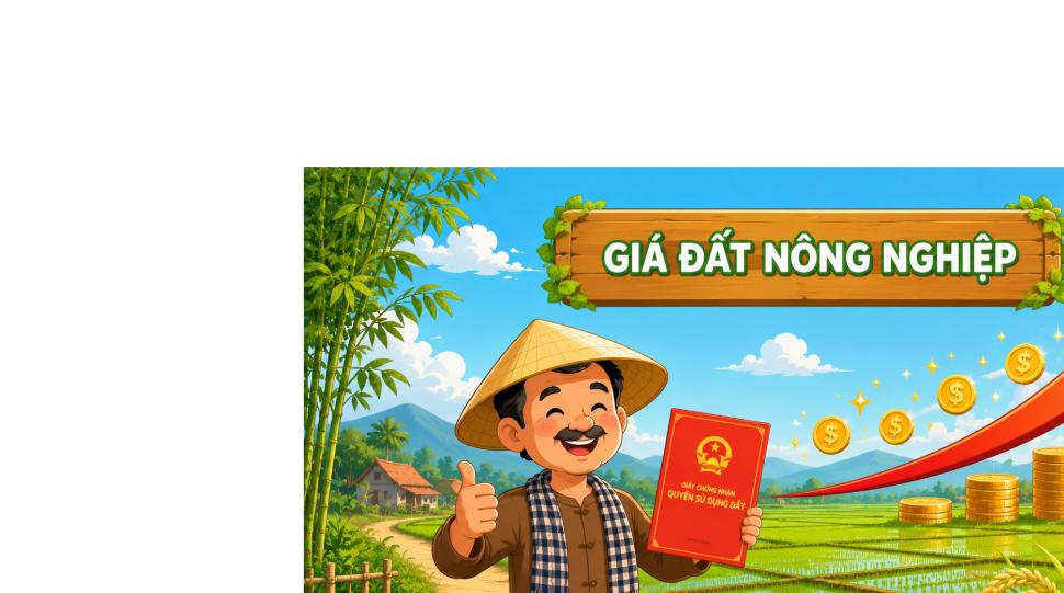 Minh họa giá đất nông nghiệp tăng theo Luật Đất đai 2024