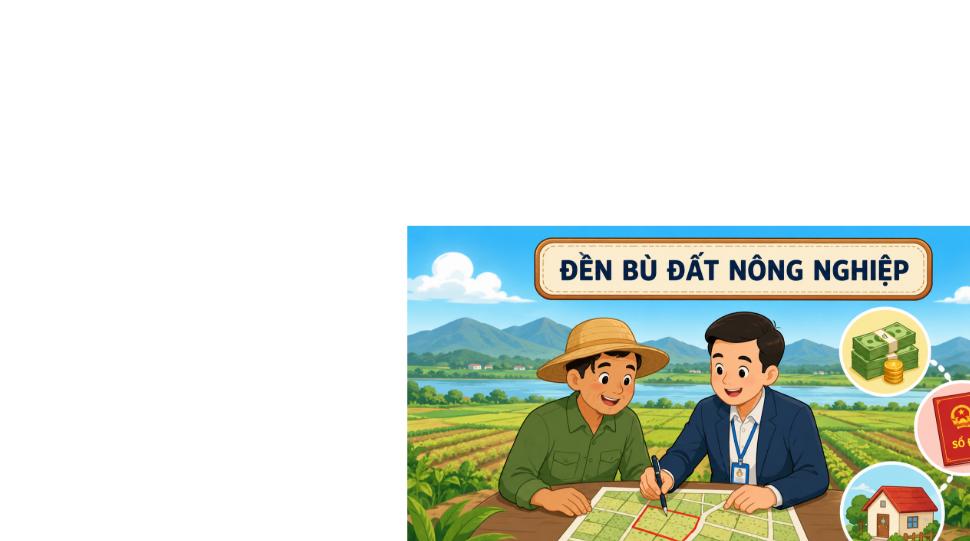 Minh họa giá đền bù đất nông nghiệp - nông dân và cán bộ xem bản đồ thửa đất ở Cam Lâm