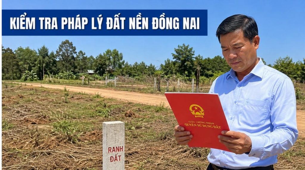 Kiểm tra pháp lý đất nền Đồng Nai - nhà đầu tư xem sổ đỏ trên lô đất