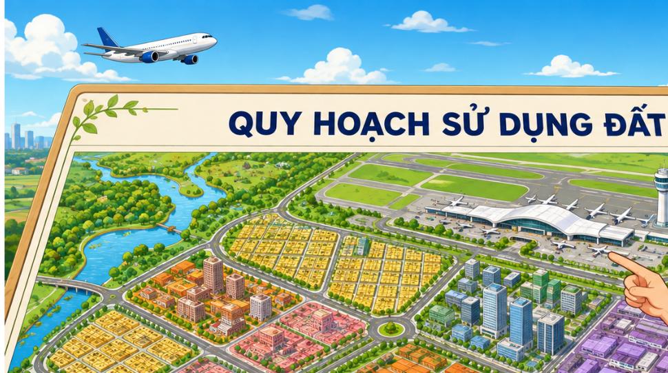 Minh họa quy hoạch sử dụng đất khu đô thị cạnh sân bay Long Thành Đồng Nai