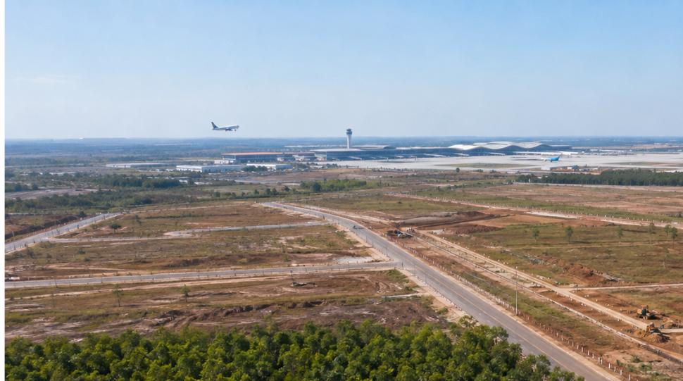 Quy hoạch sử dụng đất quanh sân bay Long Thành Đồng Nai nhìn từ trên cao