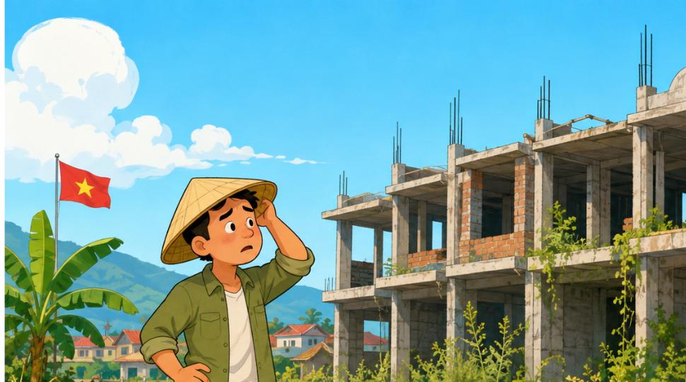 Minh họa quy hoạch treo - nhà đầu tư bối rối trước khu đô thị xây dở dang
