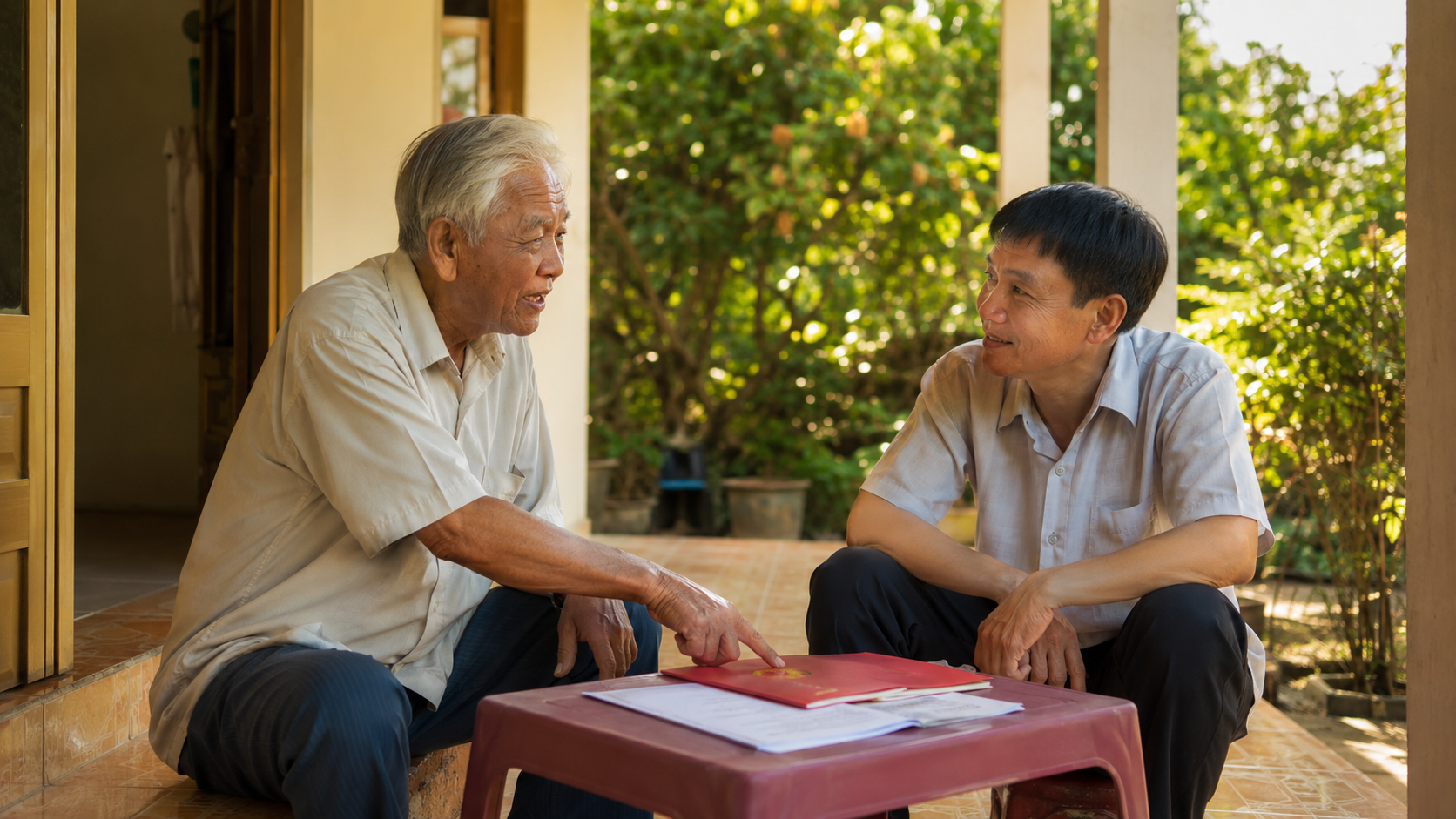 Sang tên sổ đỏ khi cha tặng cho con miếng vườn ở Đồng Nai