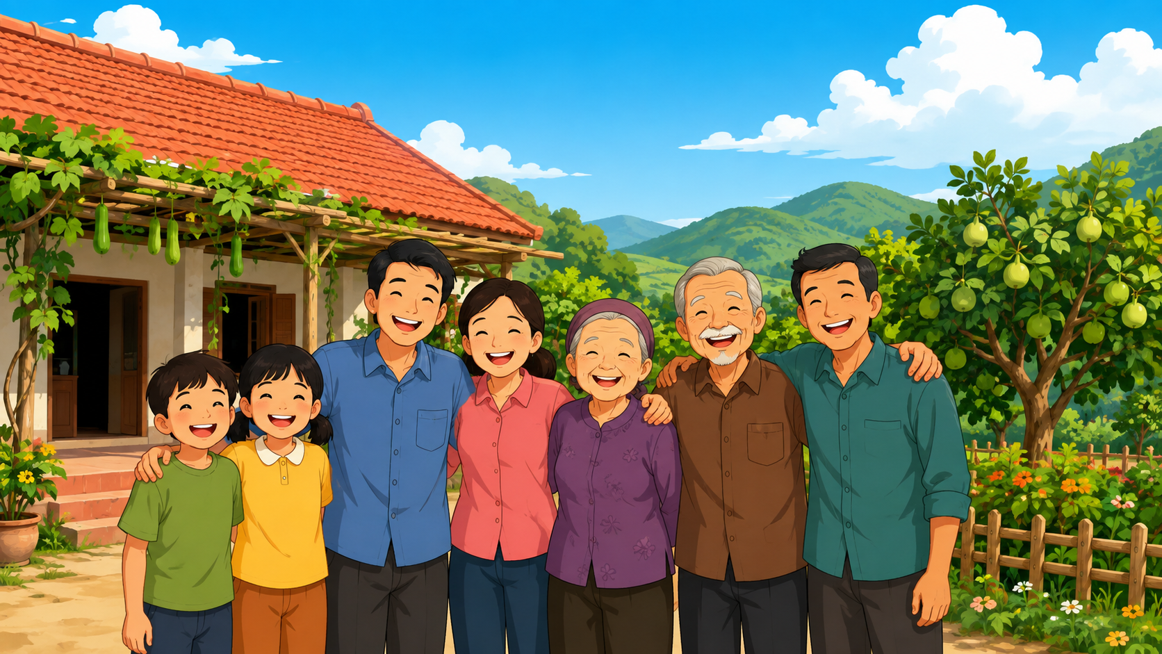 Minh họa sổ đỏ hộ gia đình: cả nhà thống nhất trước khi sang tên đất vườn Khánh Hòa