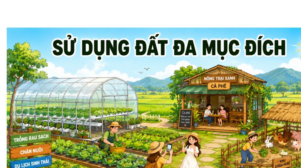 Mô hình sử dụng đất nông nghiệp đa mục đích theo Luật Đất đai 2024